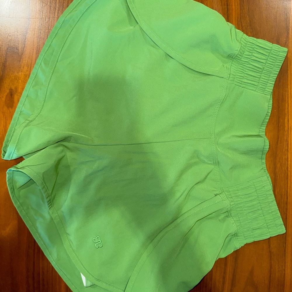 Albion Fit Women’s Lined Athletic Shorts in Lime Green